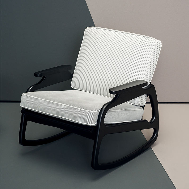 Franța Fabric din lemn Fabric unic canapea braț scaun Modern salon de accent scaune pentru mobilier camera de zi